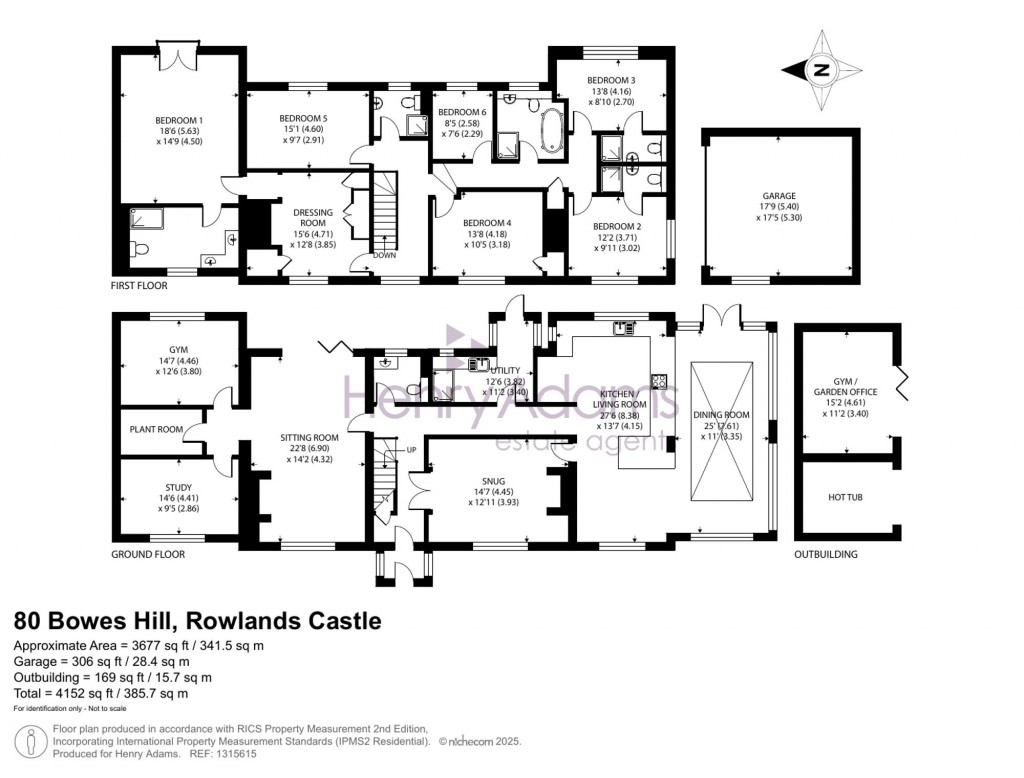Floorplans For Bowes Hill, Rowland's Castle, PO9
