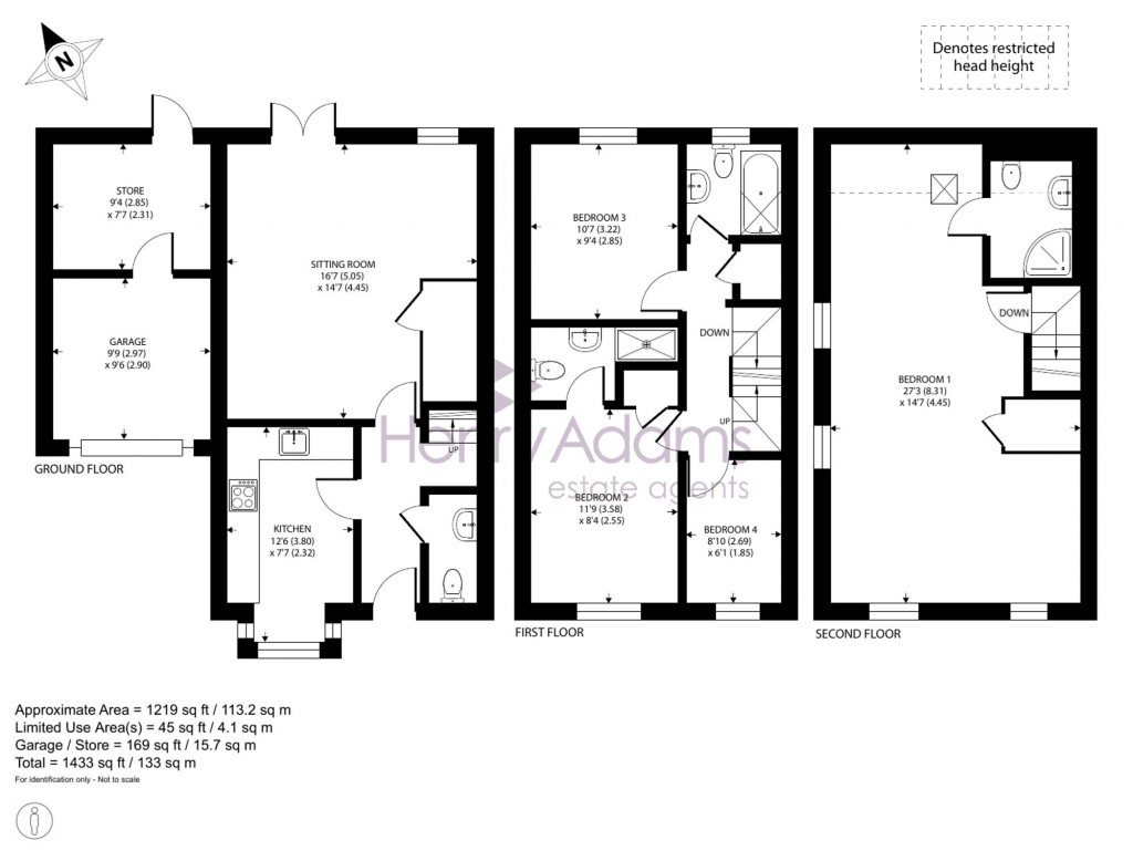 Floorplans For Crowhurst Crescent, Storrington, RH20