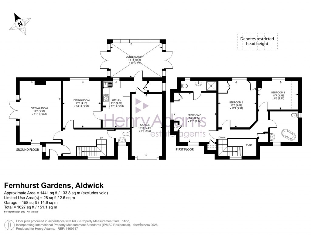 Floorplans For 1 Fernhurst Gardens, Aldwick, PO21