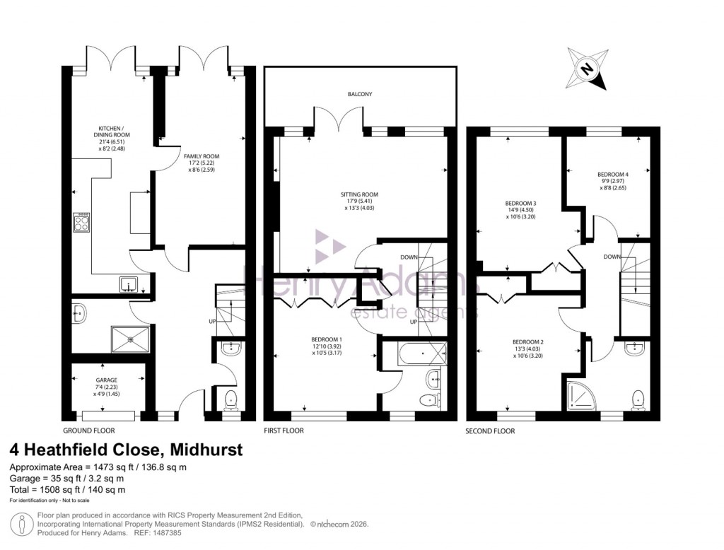 Floorplans For Heathfield Close, Midhurst, GU29