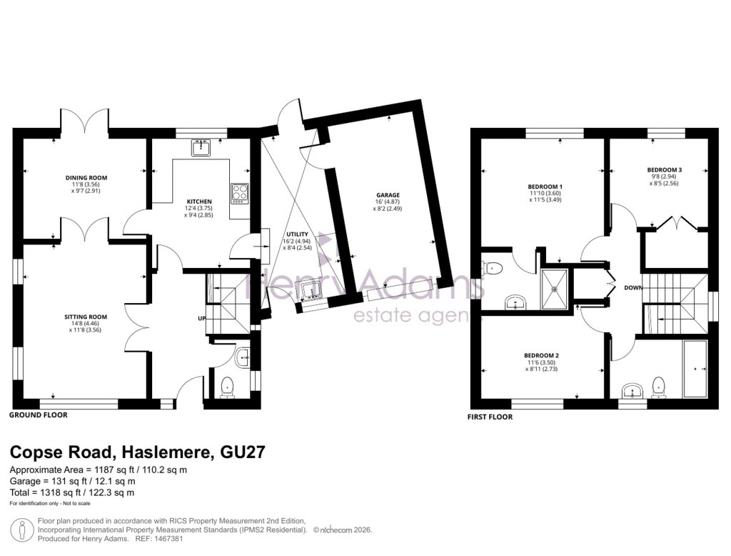 Floorplans For Copse Road, Haslemere, GU27