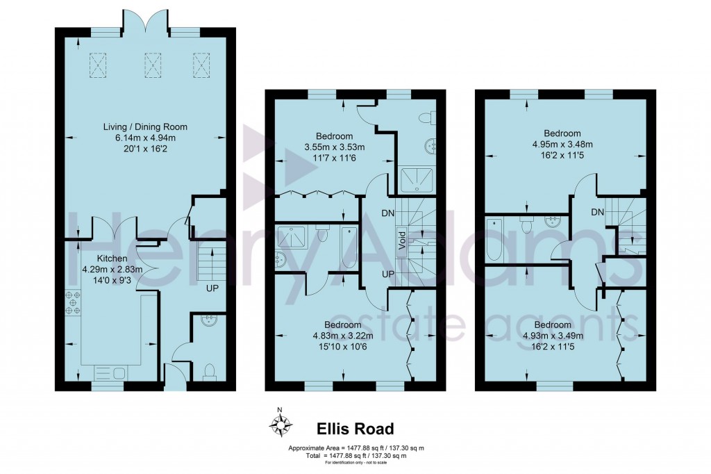 Floorplans For Ellis Road, Broadbridge Heath, RH12