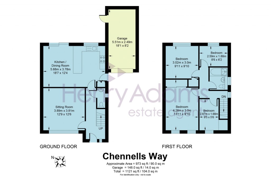 Floorplans For Chennells Way, Horsham, RH12