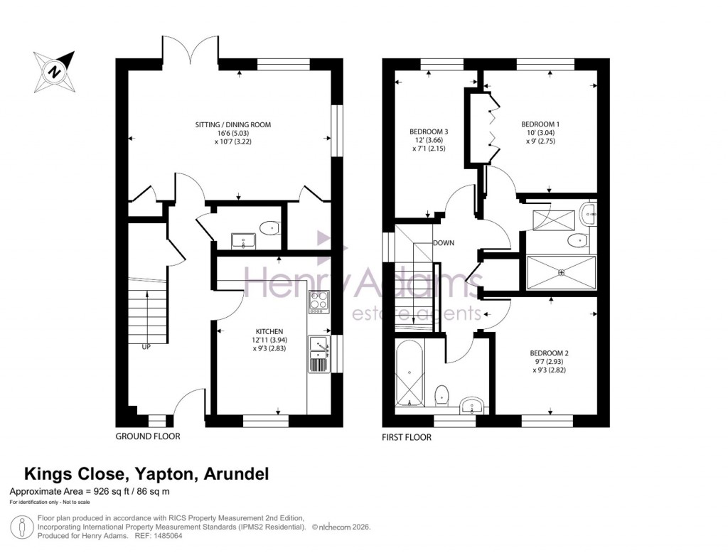 Floorplans For Kings Close, Yapton, BN18