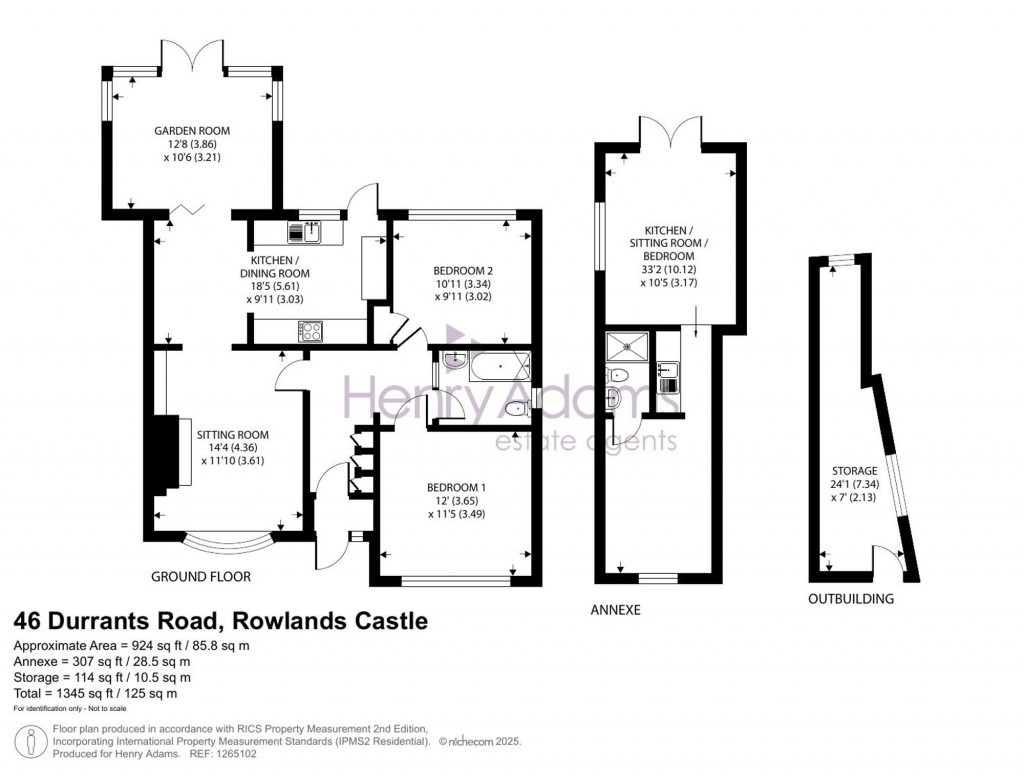 Floorplans For Durrants Road, Rowland's Castle, PO9