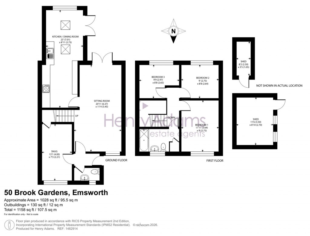 Floorplans For Brook Gardens, Emsworth, PO10