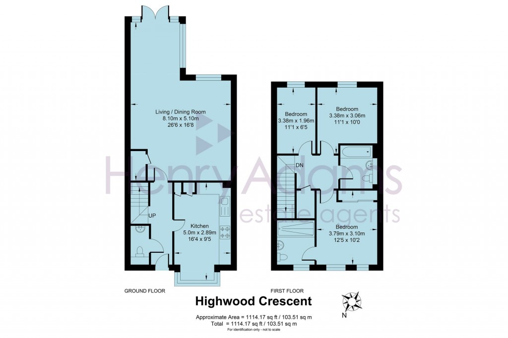 Floorplans For Highwood Crescent, Horsham, RH12