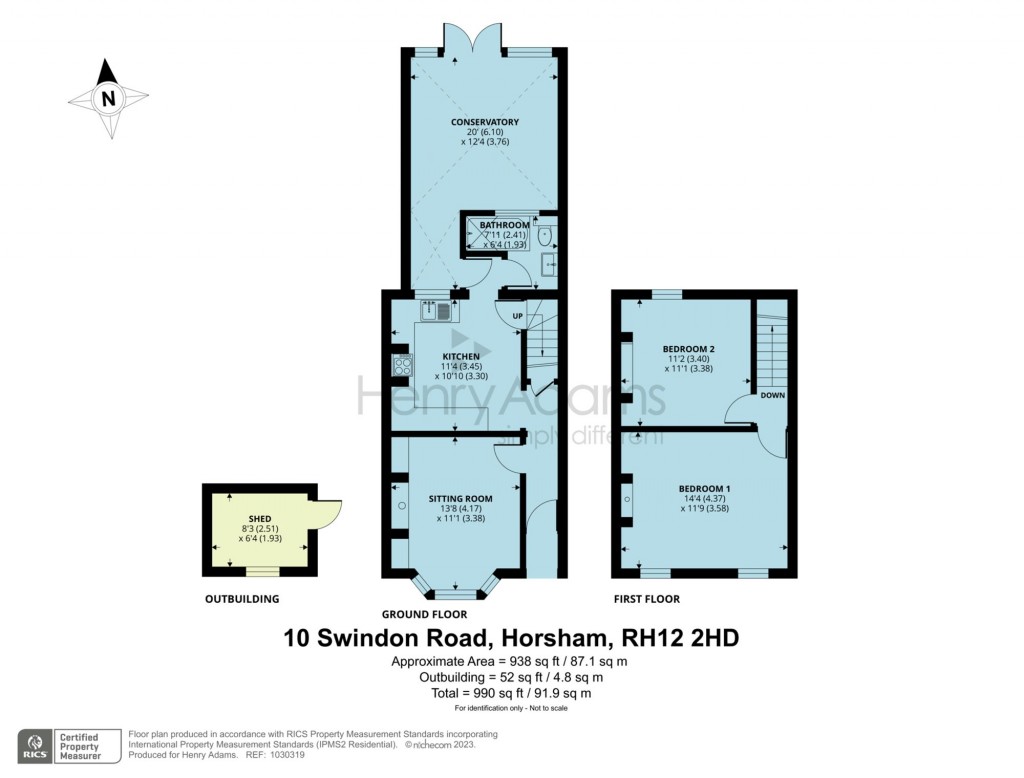 Floorplans For Swindon Road, Horsham, RH12