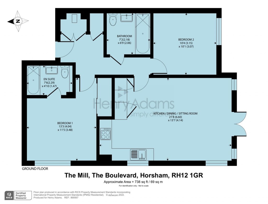 Floorplans For The Boulevard, Horsham, RH12
