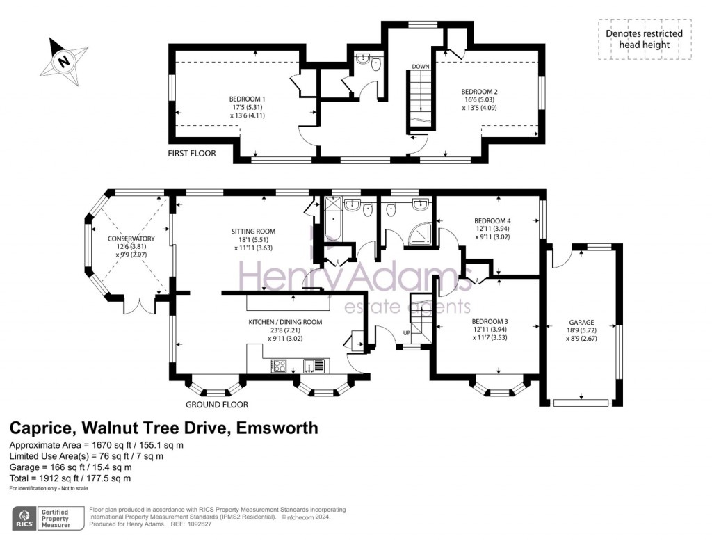 Floorplans For Walnut Tree Drive, Woodmancote, PO10