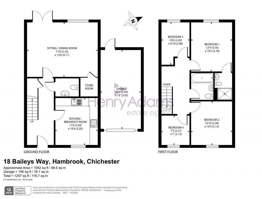 Floorplans For Baileys Way, Hambrook, PO18