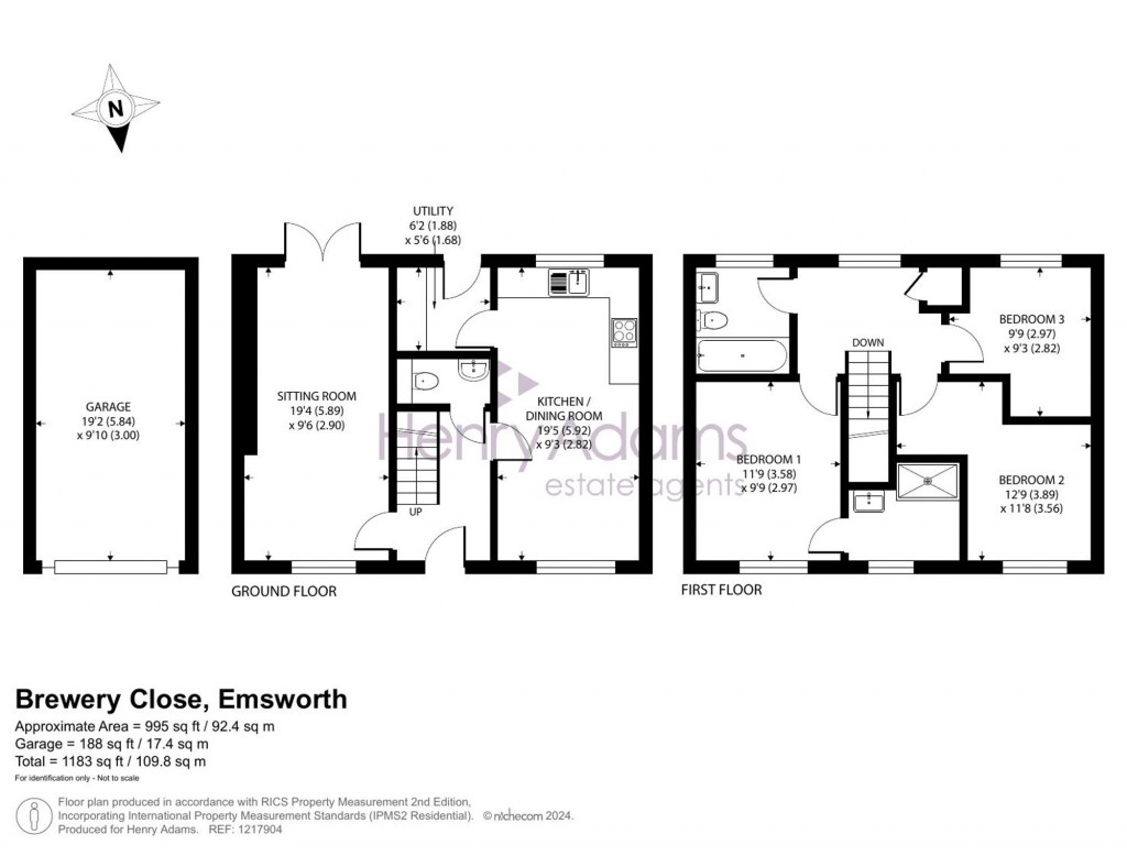 Floorplans For Brewery Close, Emsworth, PO10
