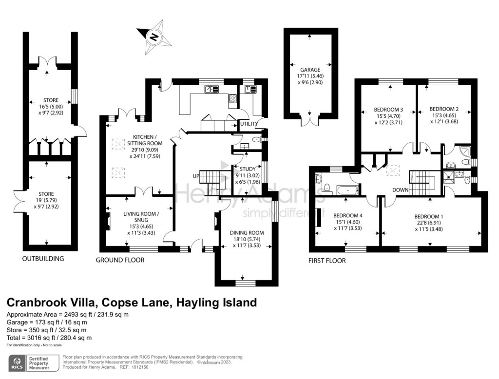 Floorplans For Copse Lane, Hayling Island, PO11