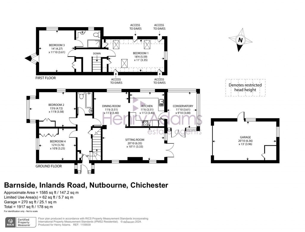 Floorplans For Inlands Road, Nutbourne, PO18
