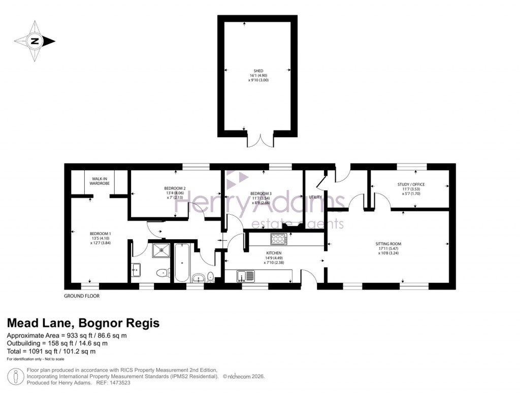 Floorplans For 6 Mead Lane, Bognor Regis, PO22