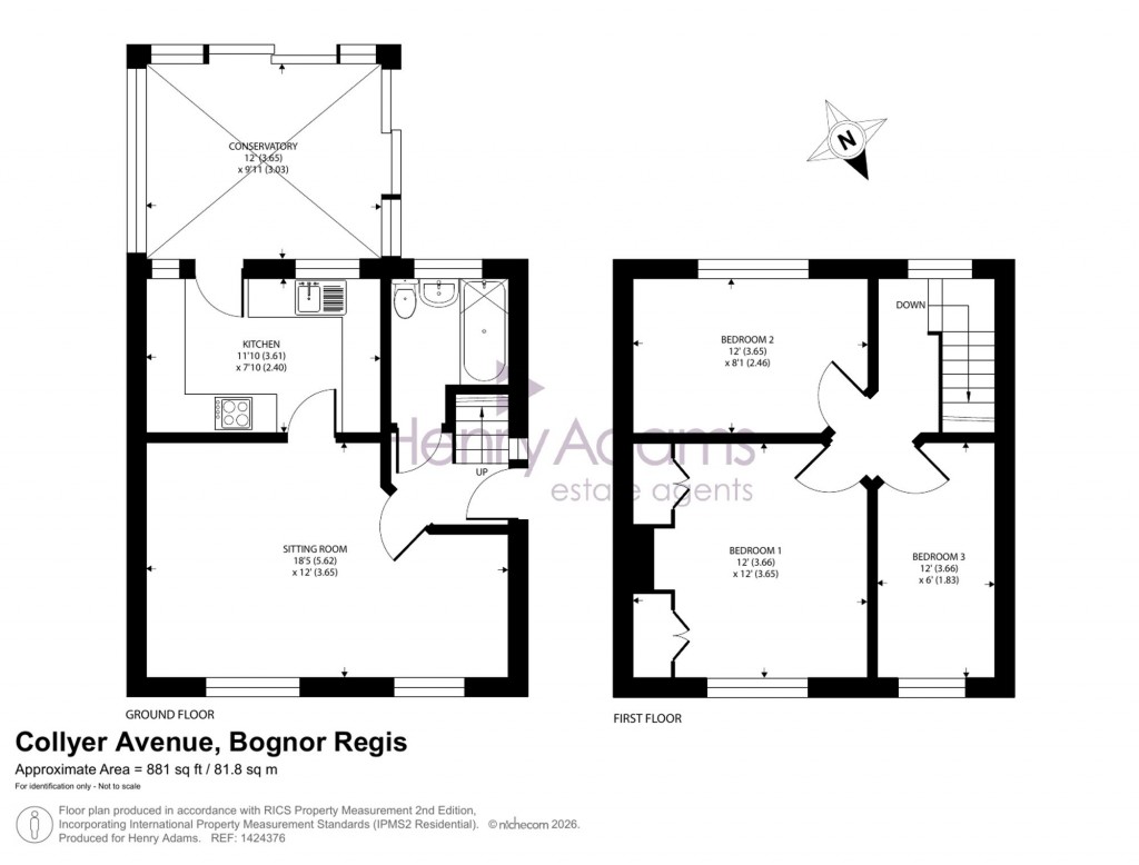 Floorplans For Collyer Avenue, Bognor Regis, PO21