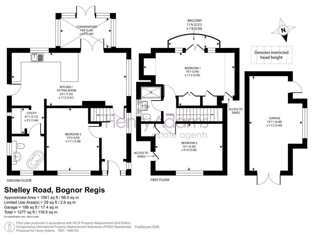Floorplans For Shelley Road, Bognor Regis, PO21