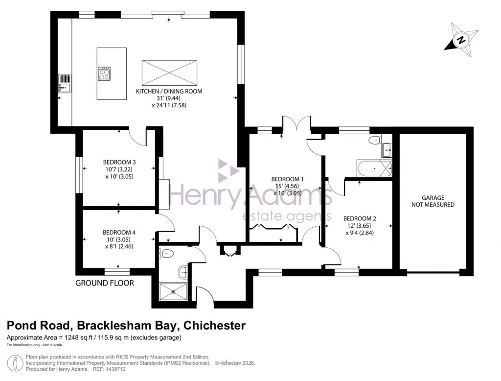 Floorplans For Pond Road, Bracklesham Bay, PO20