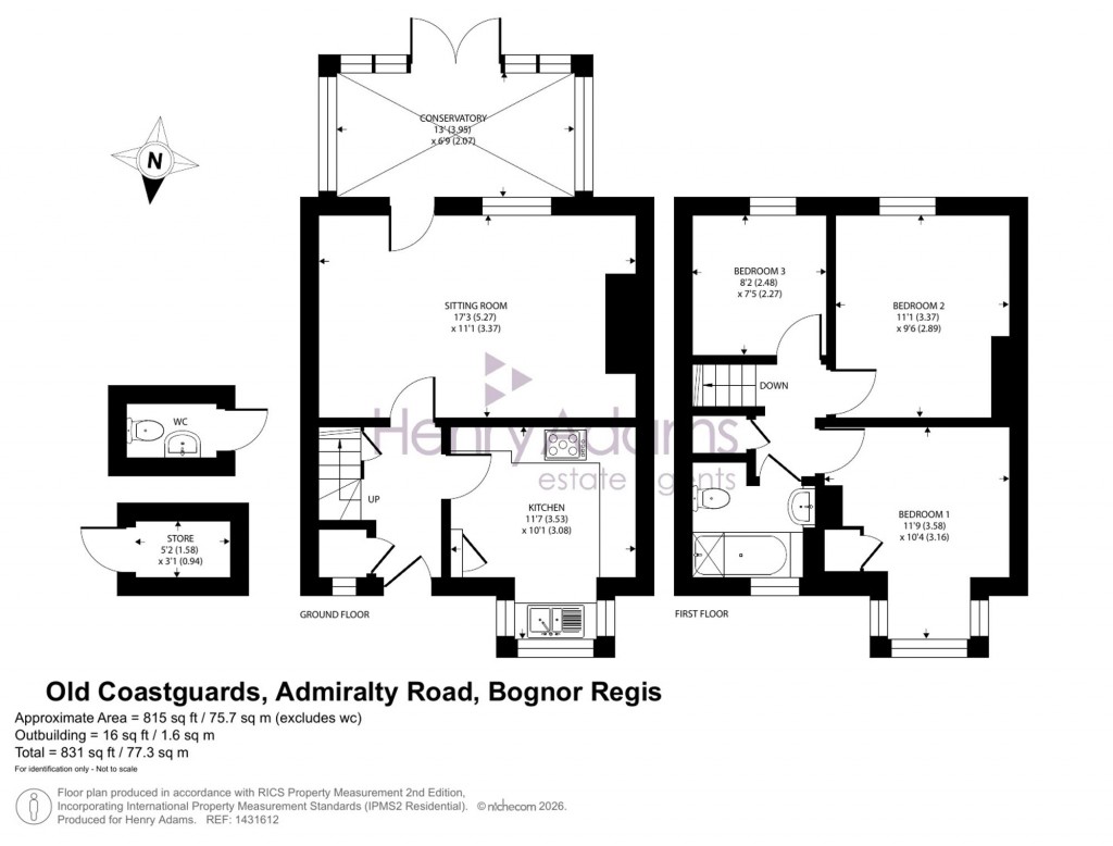 Floorplans For Admiralty Road, Felpham, PO22