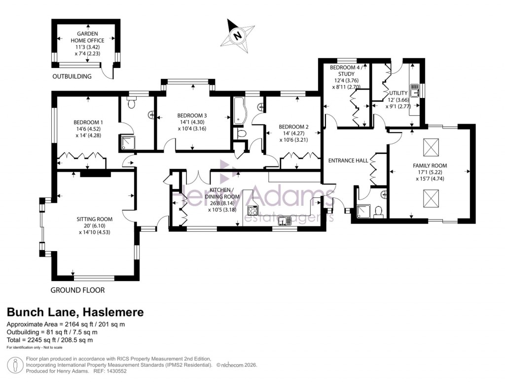 Floorplans For Bunch Lane, Haslemere, GU27