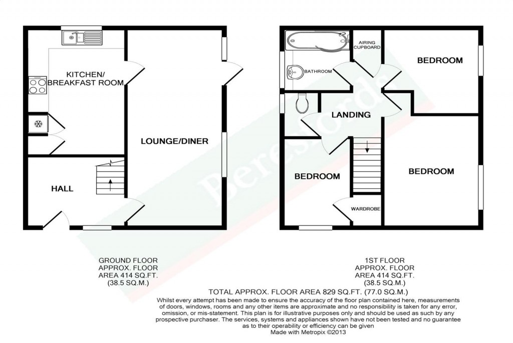 Floorplans For Bonningtons, Brentwood, Essex