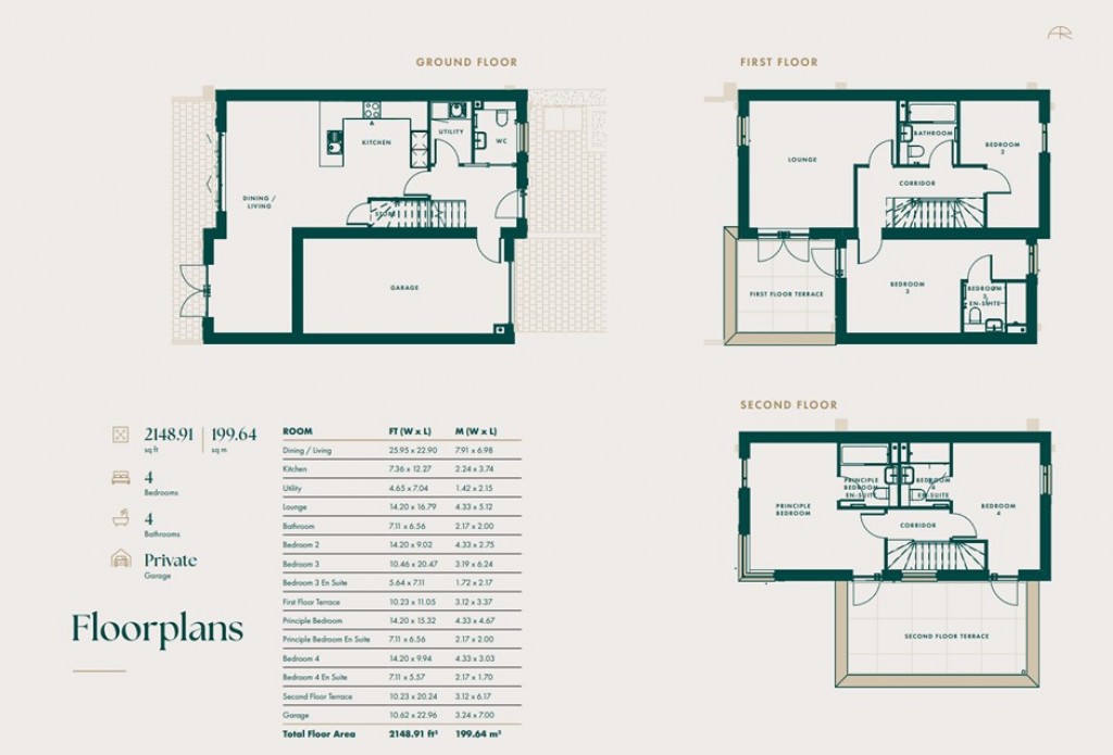 Floorplans For Great Warley, Brentwood, Essex