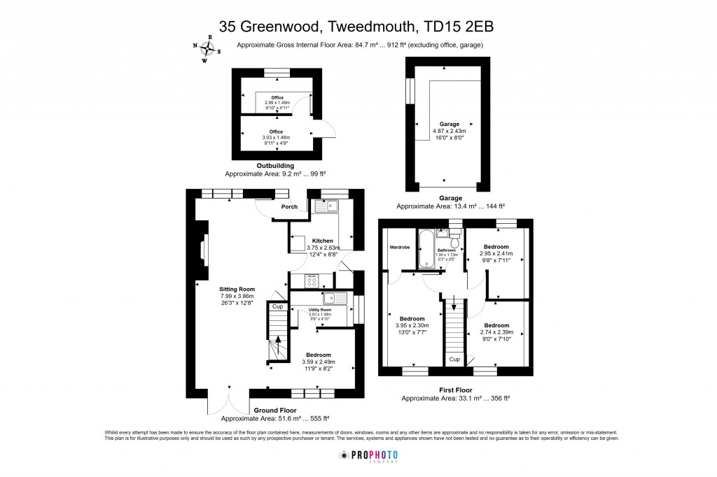 Floorplans For Tweedmouth, Berwick-upon-Tweed, Northumberland