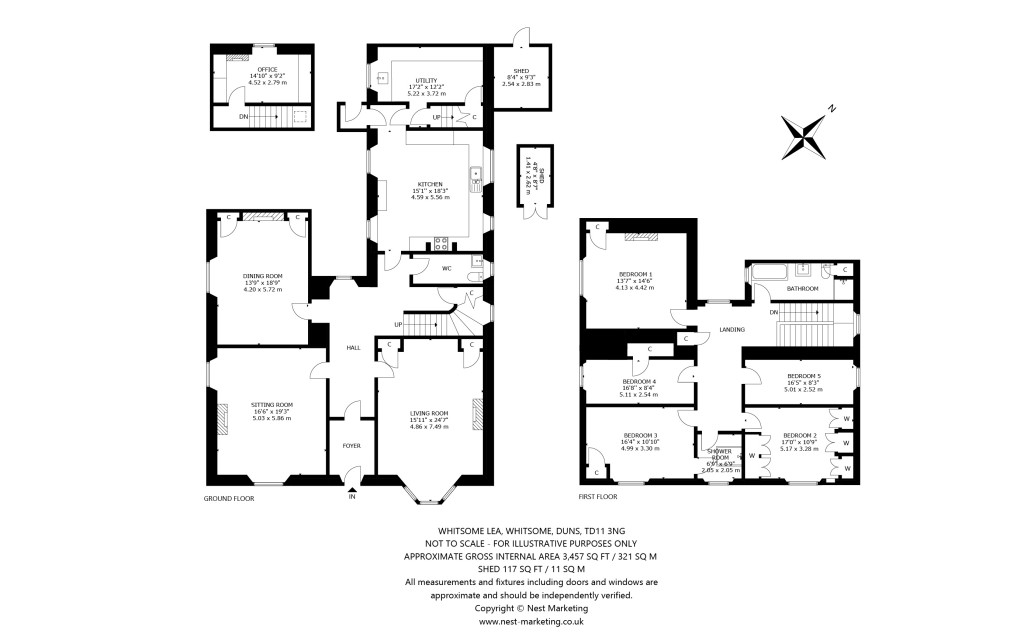 Floorplans For Whitsome, Duns, Berwickshire
