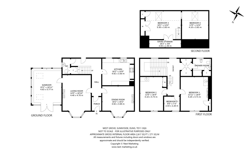 Floorplans For Sunnyside, Duns, Berwickshire
