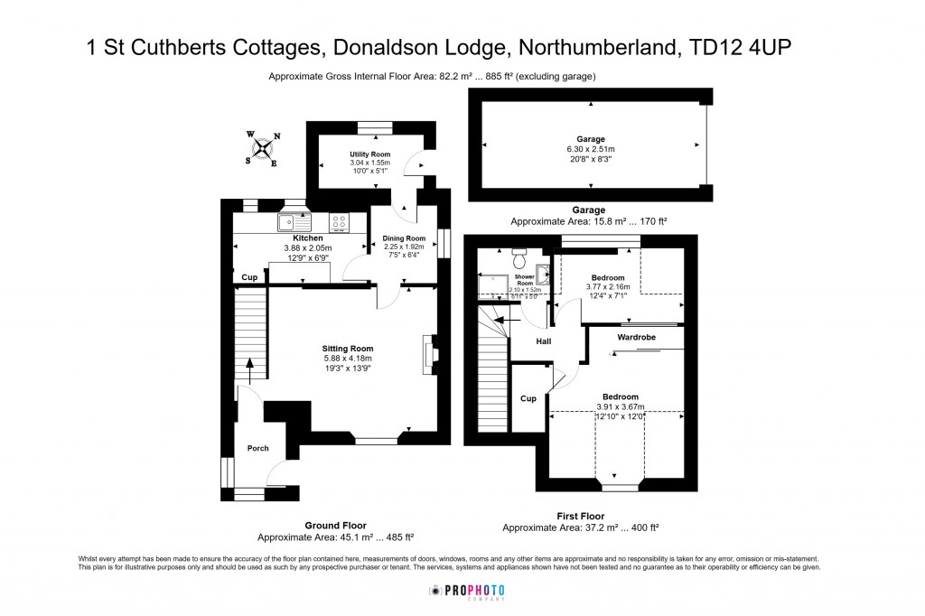 Floorplans For Donaldsons Lodge, Northumberland