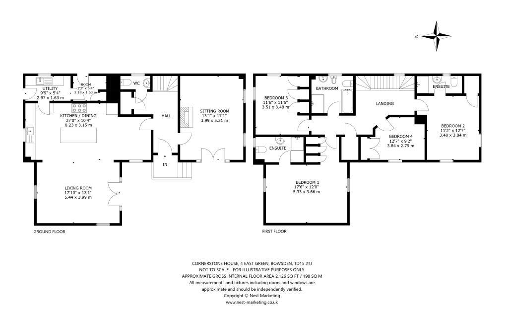Floorplans For East Green, 4 East Green, Bowsden, Berwick-upon-Tweed