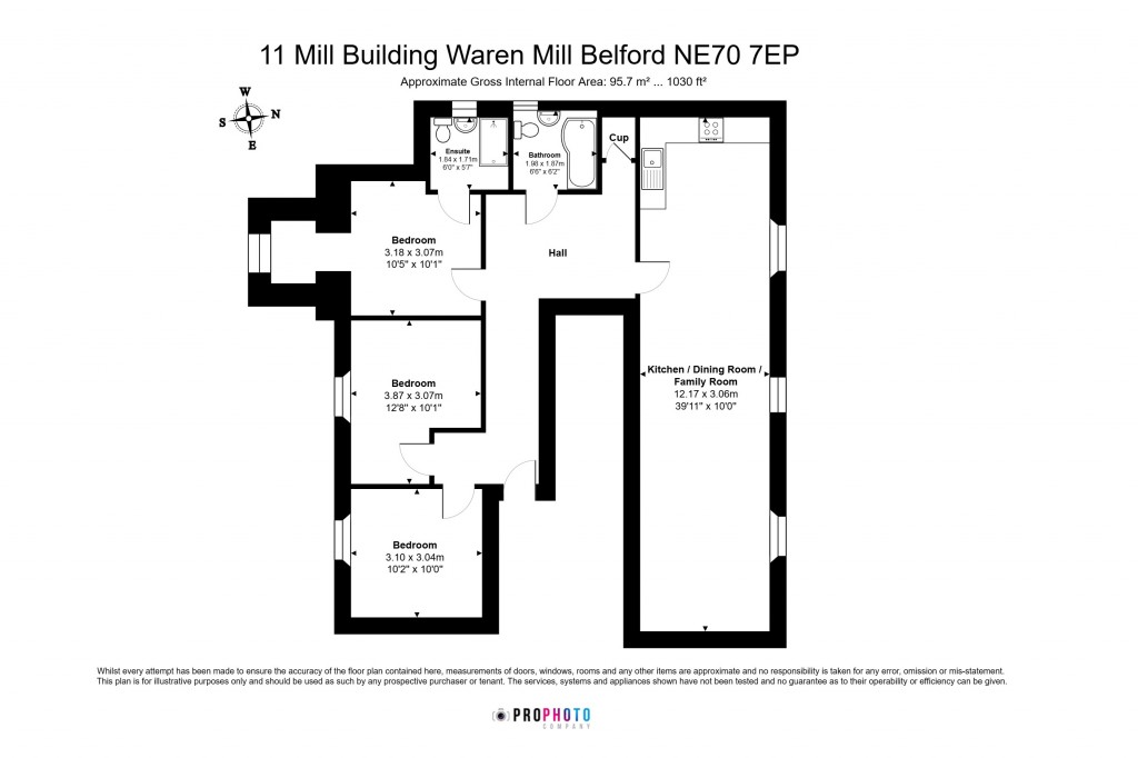 Floorplans For Budle Bay, Waren Mill, Northumberland