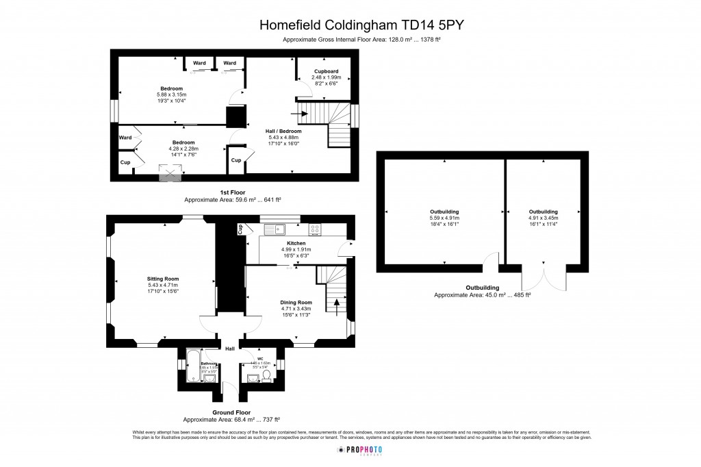 Floorplans For Eyemouth Road, Coldingham, Berwickshire