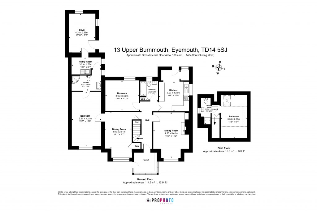 Floorplans For Upper Burnmouth, 13 Upper Burnmouth, Burnmouth, Eyemouth