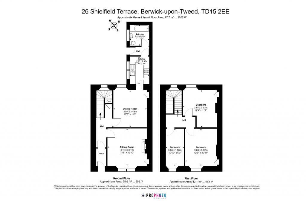 Floorplans For Tweedmouth, Berwick-upon-Tweed, Northumberland