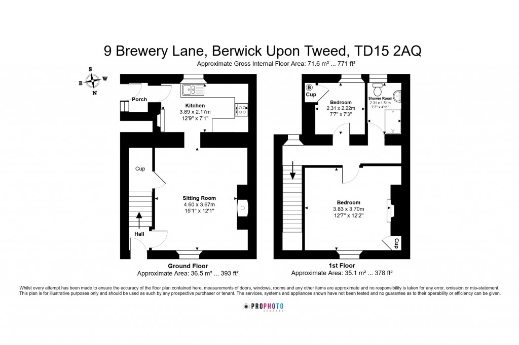 Floorplans For Tweedmouth, Berwick-upon-Tweed, Northumberland