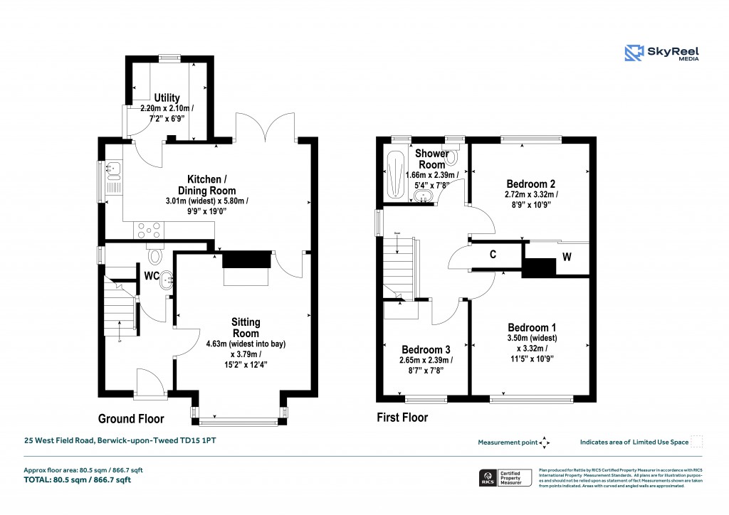 Floorplans For Berwick-upon-Tweed, Northumberland