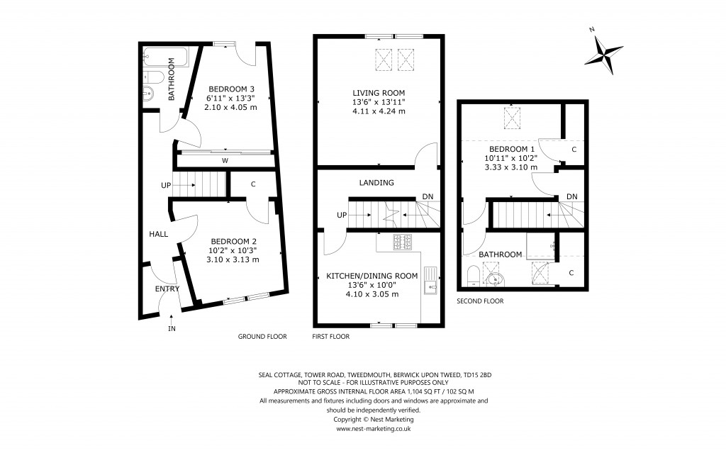 Floorplans For Tower Road, Tweedmouth, Berwick-upon-Tweed