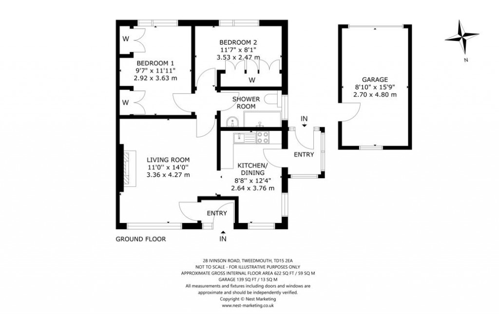 Floorplans For Tweedmouth, Berwick-upon-Tweed, Northumberland