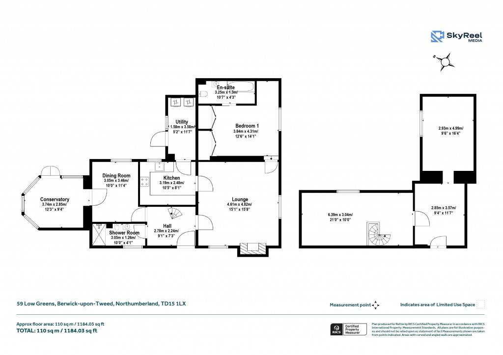 Floorplans For Low Greens, 59 Low Greens, Berwick-upon-Tweed
