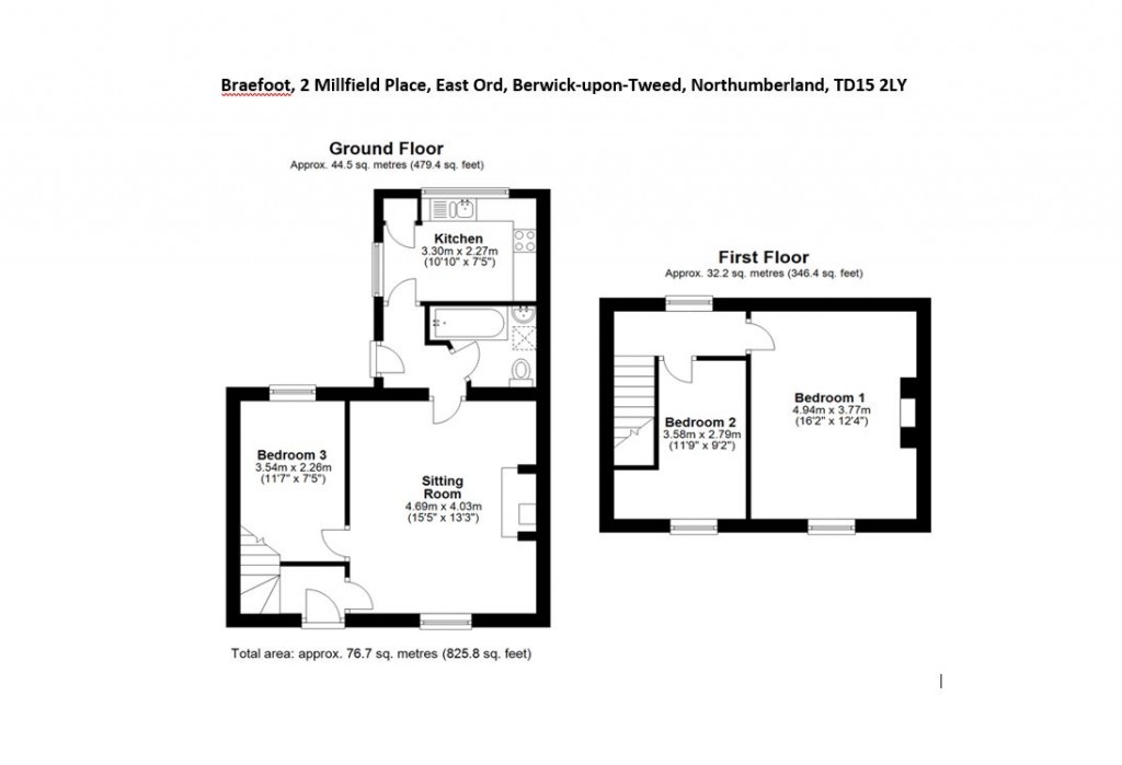 Floorplans For Millfield Place, East Ord, Berwick-Upon-Tweed
