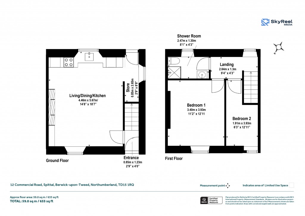 Floorplans For Commercial Road, 12 Commercial Road, Spittal, Berwick-upon-Tweed