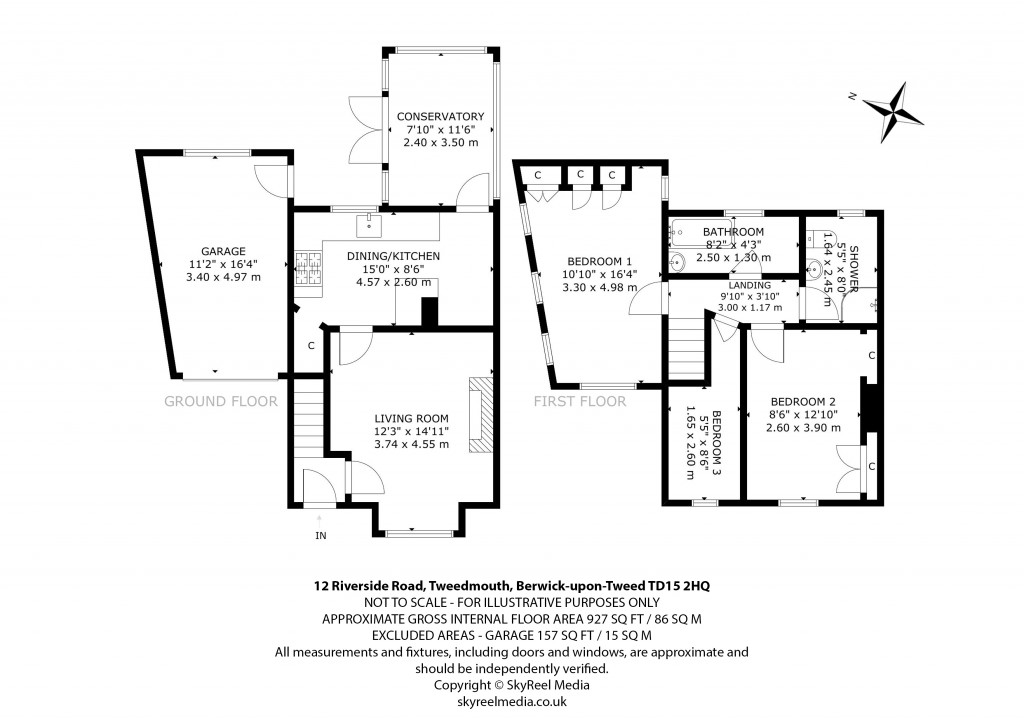 Floorplans For Tweedmouth, Berwick-upon-Tweed, Northumberland