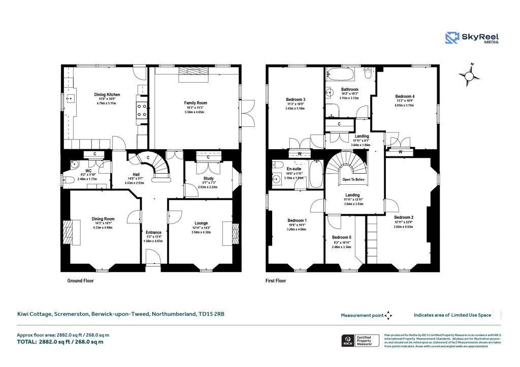 Floorplans For Scremerston, Berwick-upon-Tweed, Northumberland