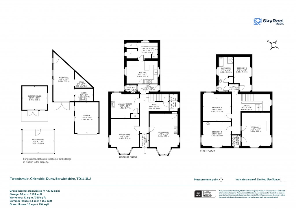 Floorplans For Chirnside, Duns, Berwickshire