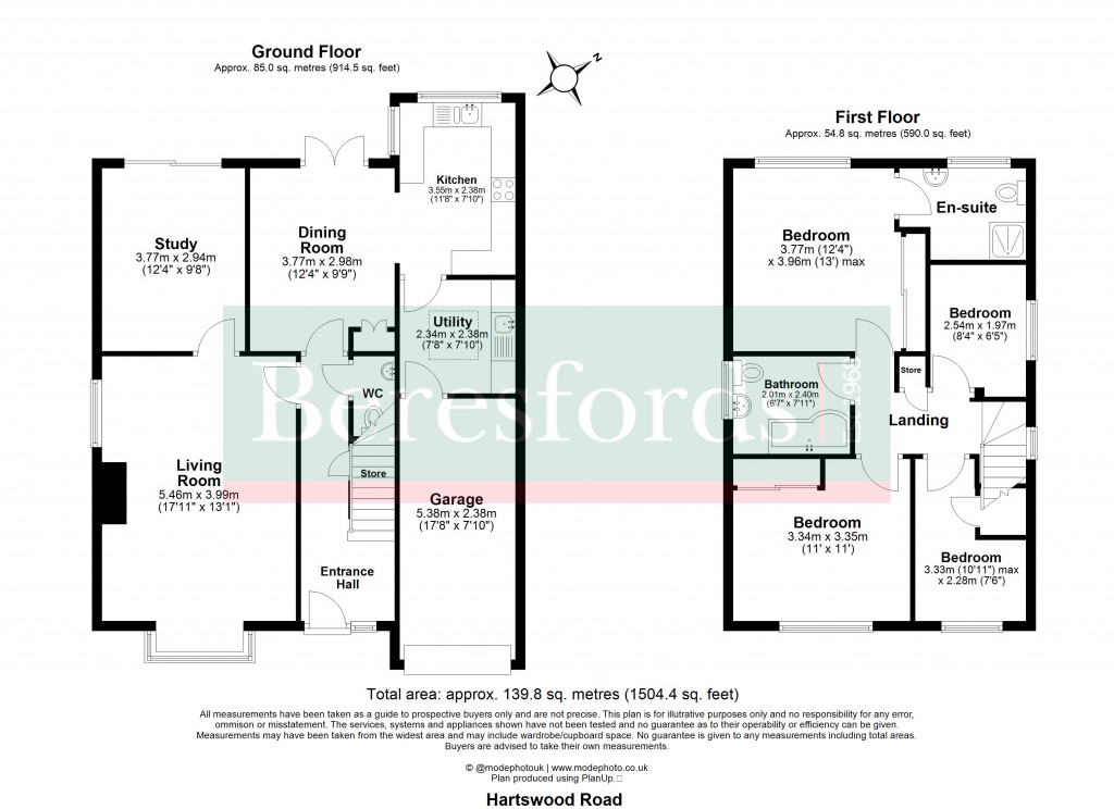 Floorplans For Warley, Brentwood, Essex