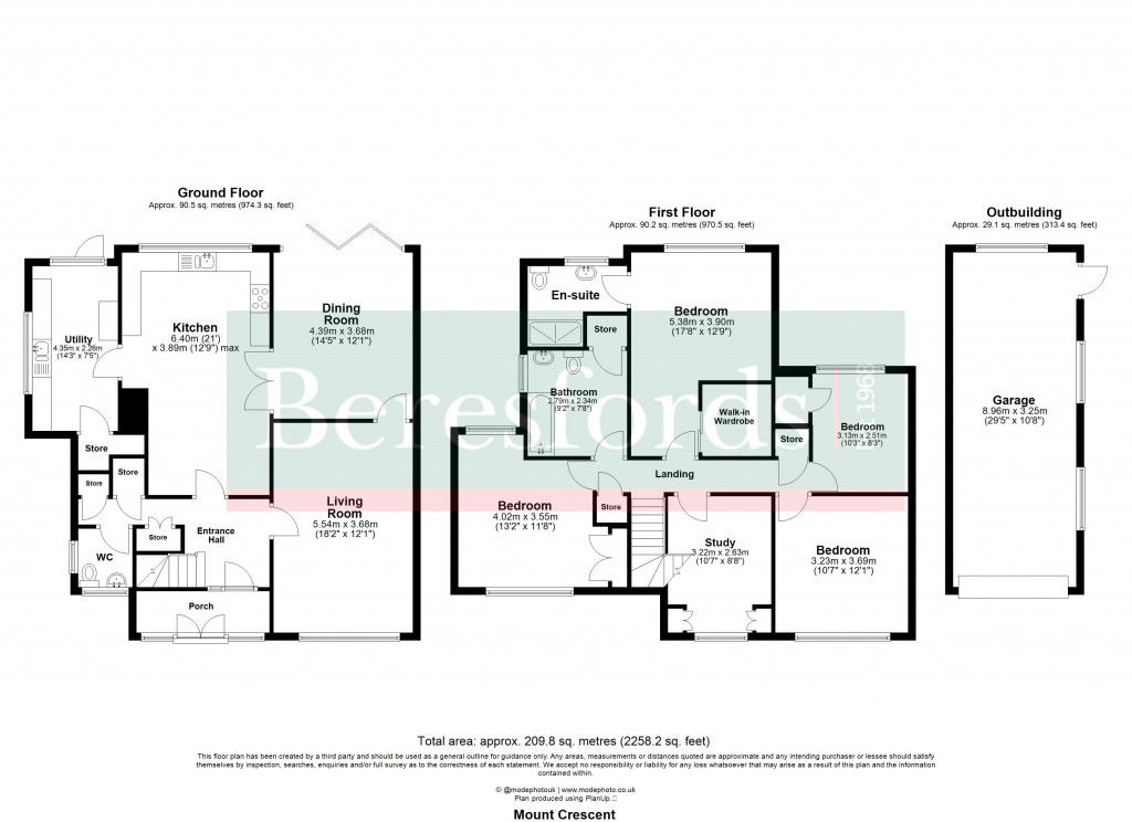 Floorplans For Warley, Brentwood, Essex