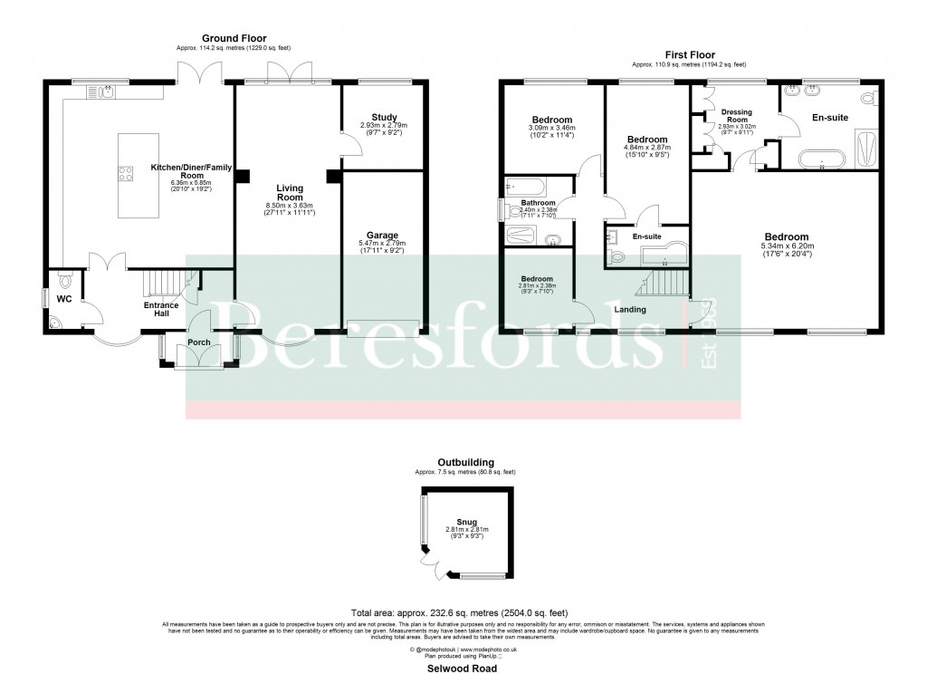 Floorplans For Brentwood, Essex