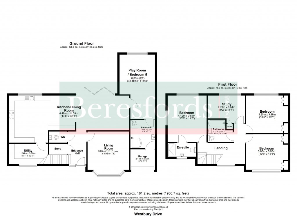 Floorplans For Brentwood, Essex