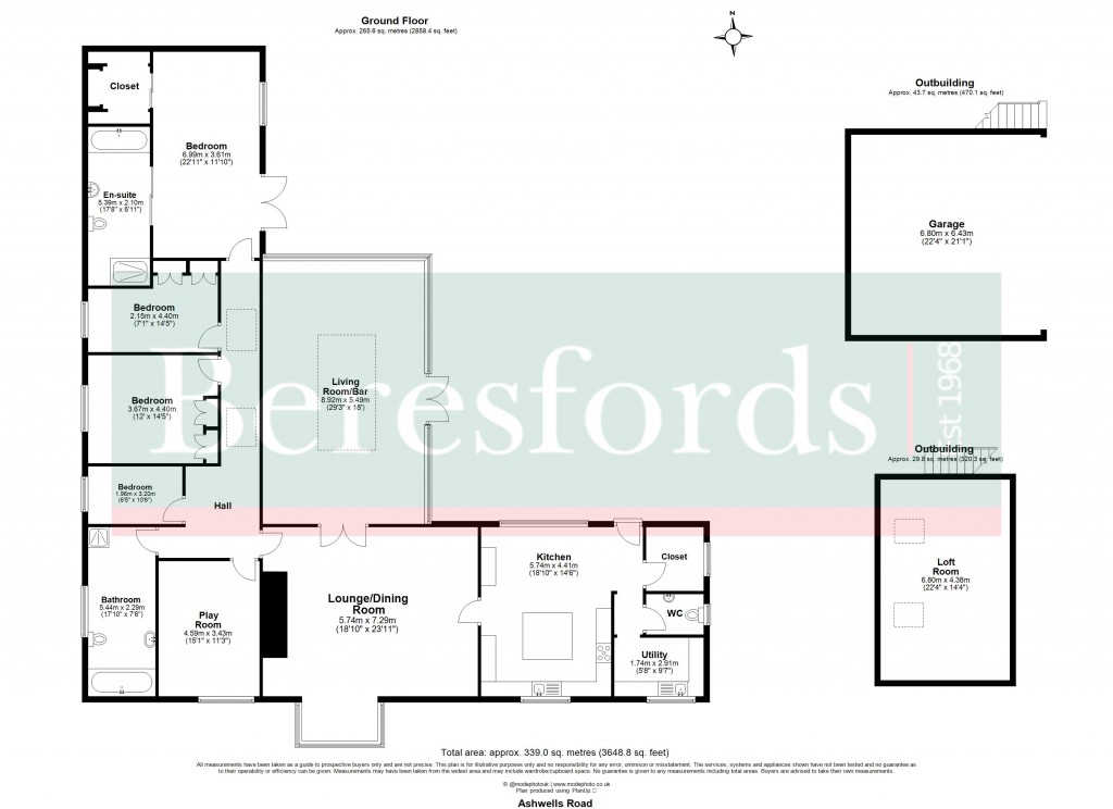 Floorplans For Pilgrims Hatch, Brentwood, Essex